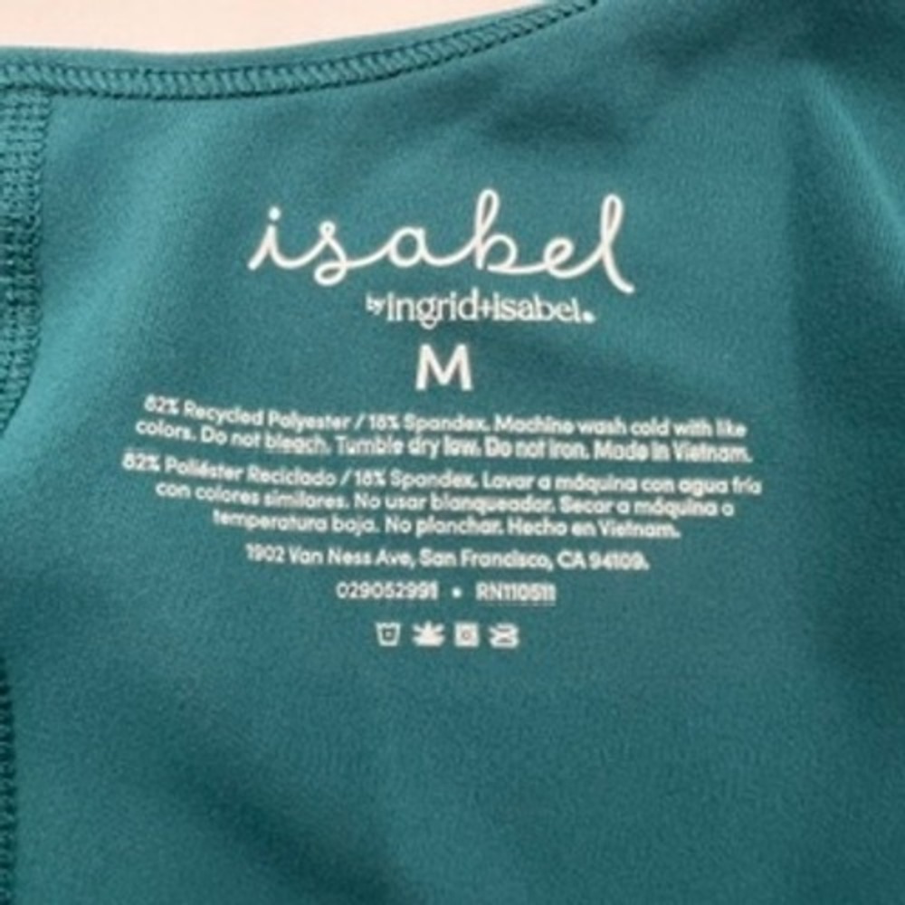 Isabel by Ingrid & Isabel Womens Maternity Romper Teal Green Medium NWT - Picture 6 of 7